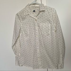 Polka dot button up shirt